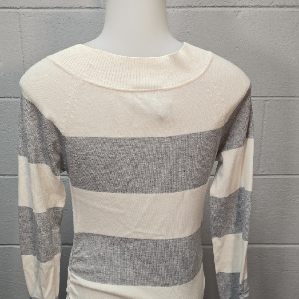 Love Always Cream Gray And White Dress - Picture 6 of 8